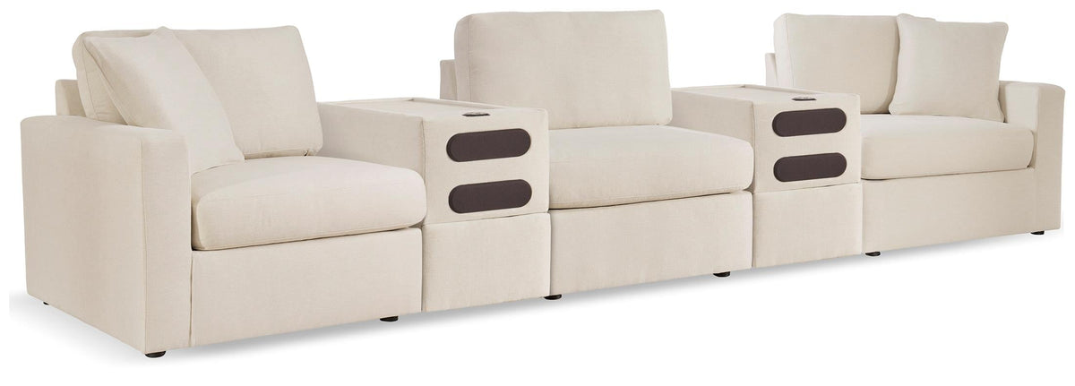 Modmax 5-Piece Sectional with Double Audio Console Oyster