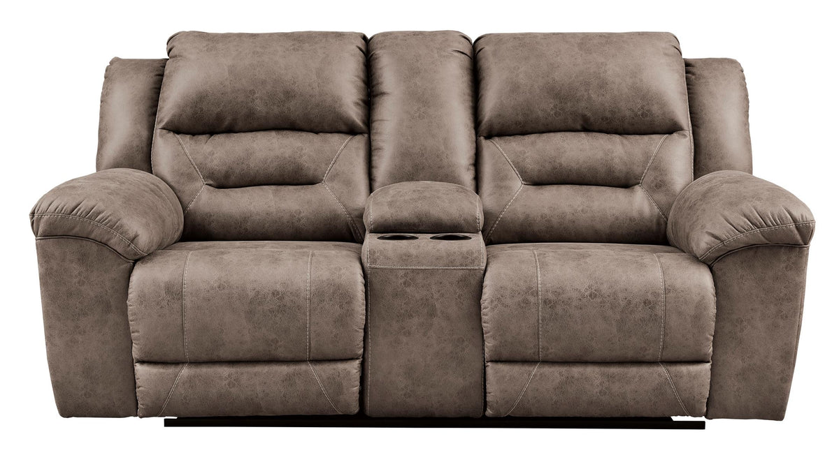 Stoneland Power Reclining Loveseat with Console Fossil