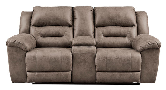 Stoneland Power Reclining Loveseat with Console Fossil
