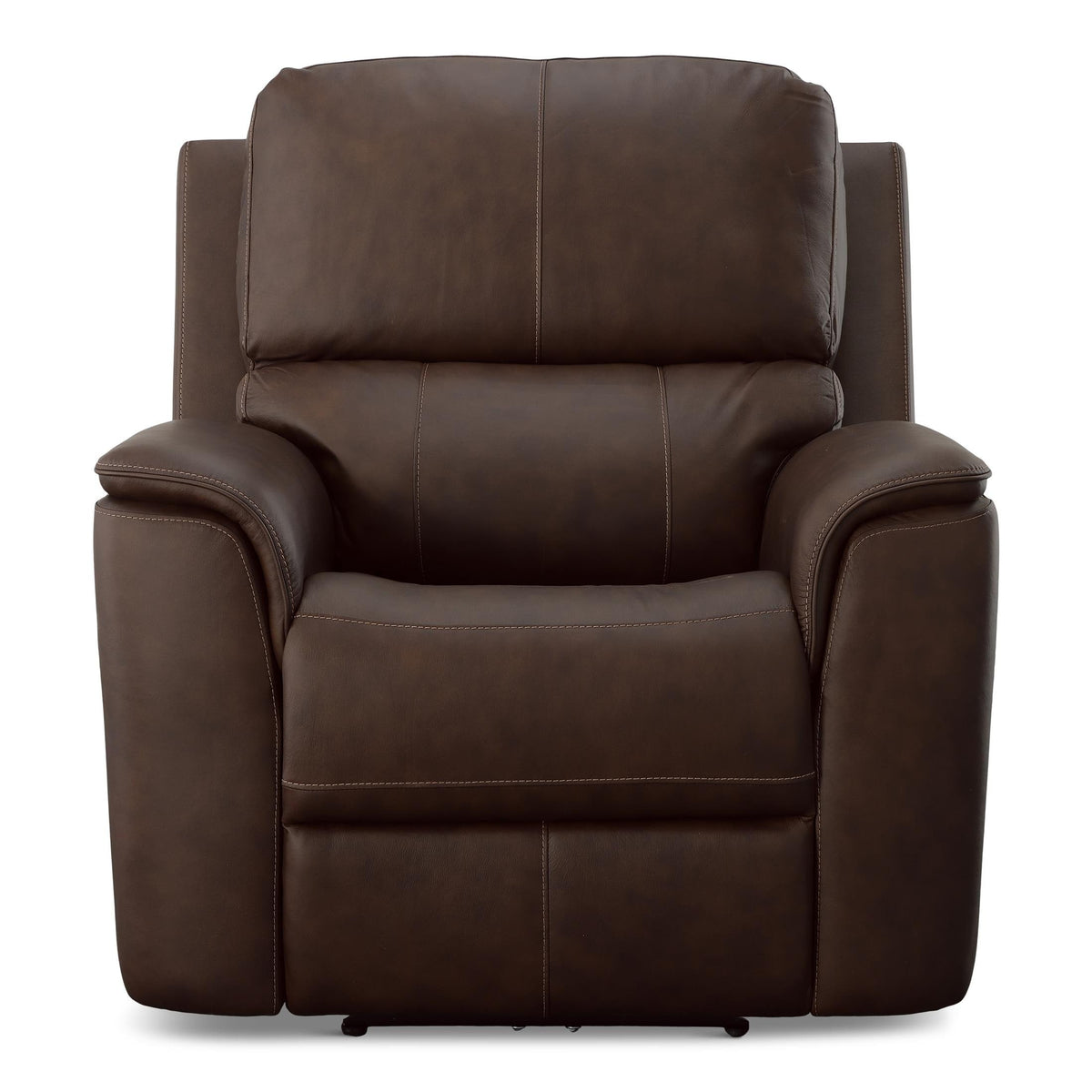 Flexsteel Carmen Leather Power Recliner Dark Brown