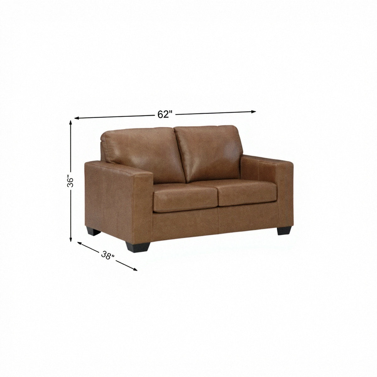 Bolsena Leather Loveseat